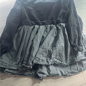 Free People Black and White Striped Mini Dress